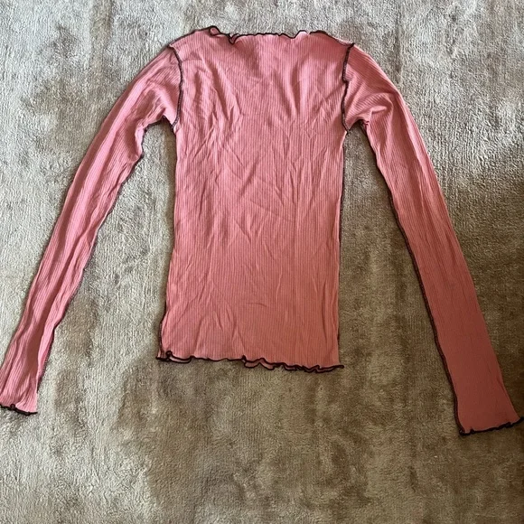 Pink Long Sleeve Women's Top - Picture 4 of 7
